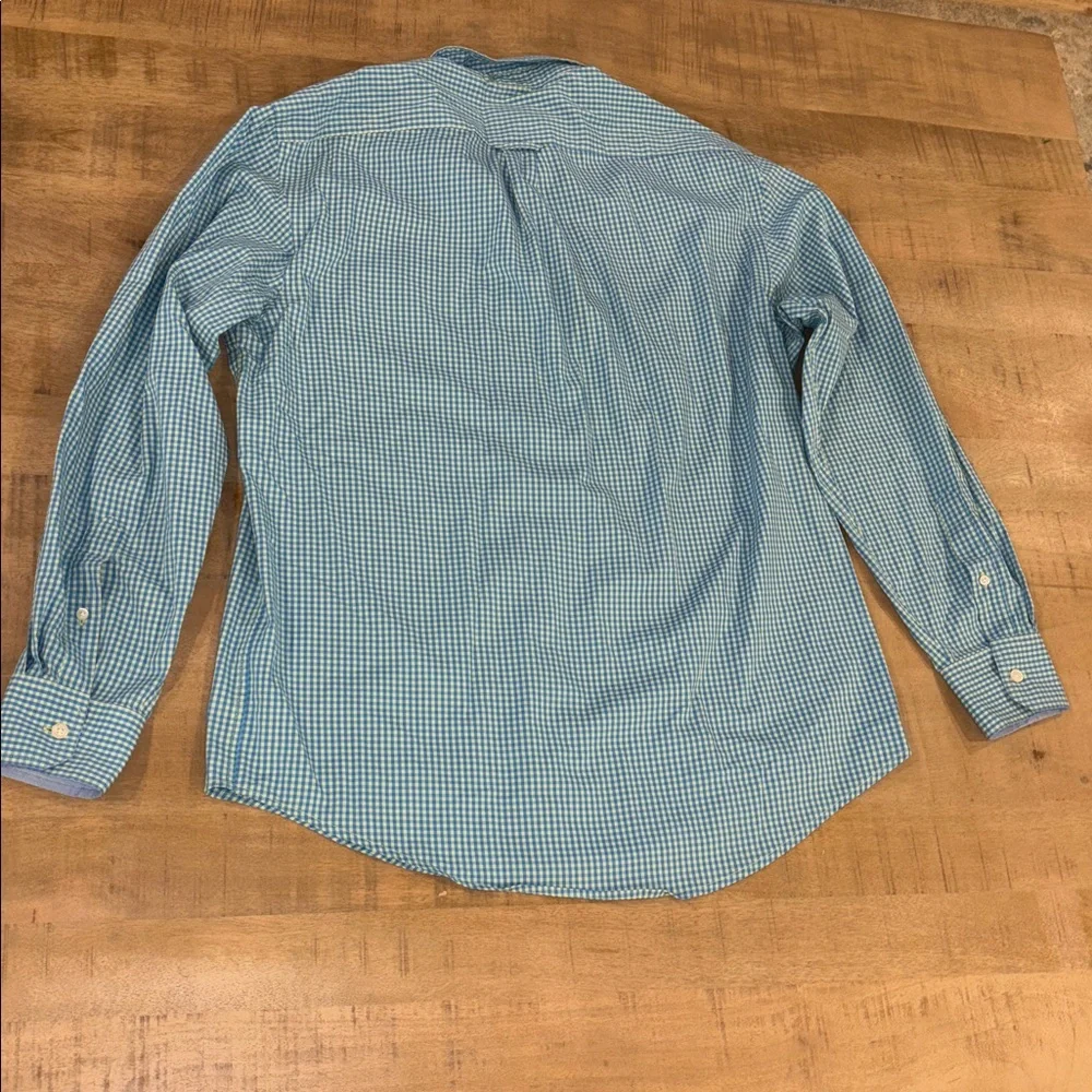 Izod Mens Performance Stretch Non-Iron Plaid Button-Front Shirt Top Medium - Picture 5 of 6